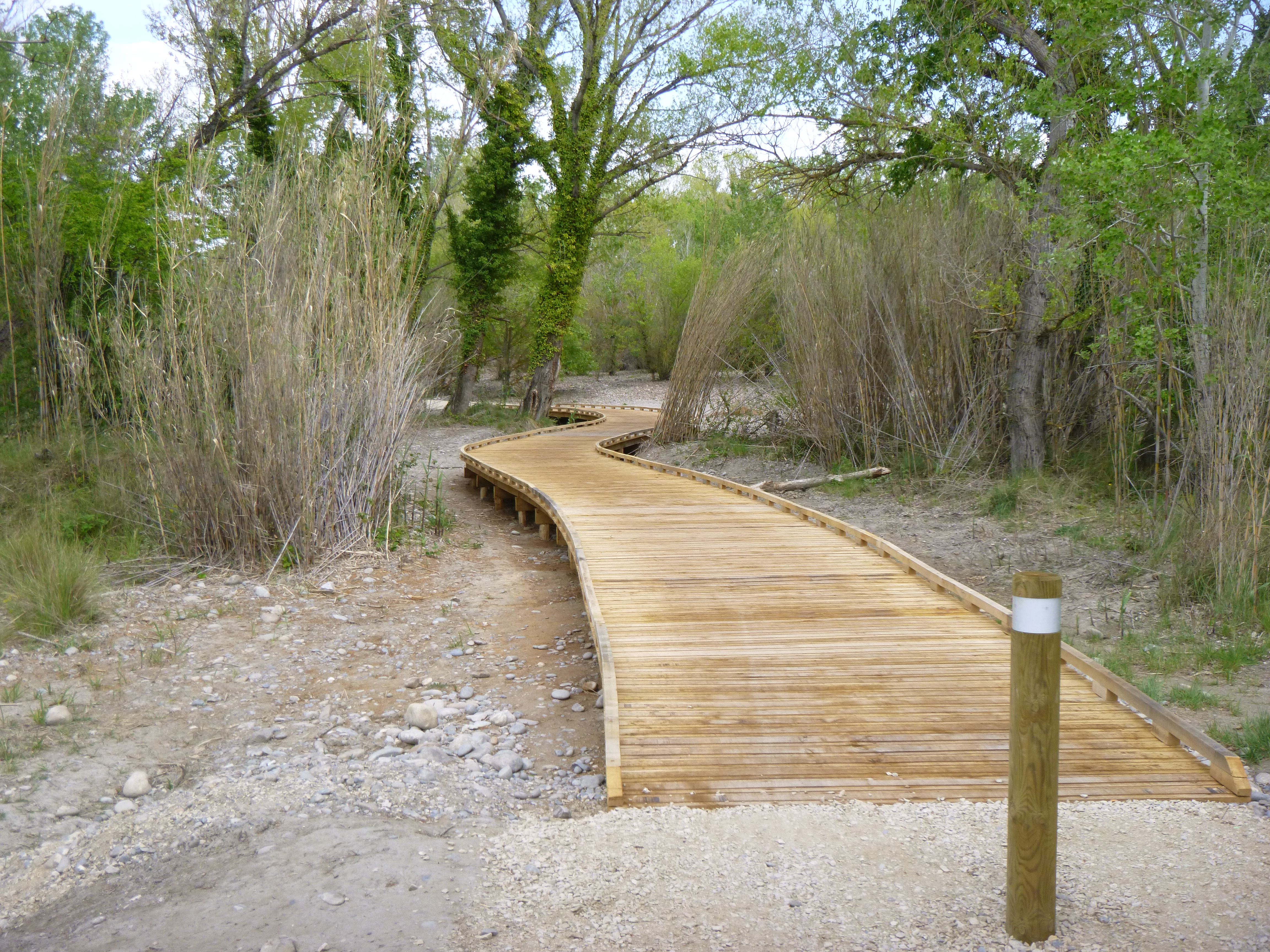 Passage sur platelage bois