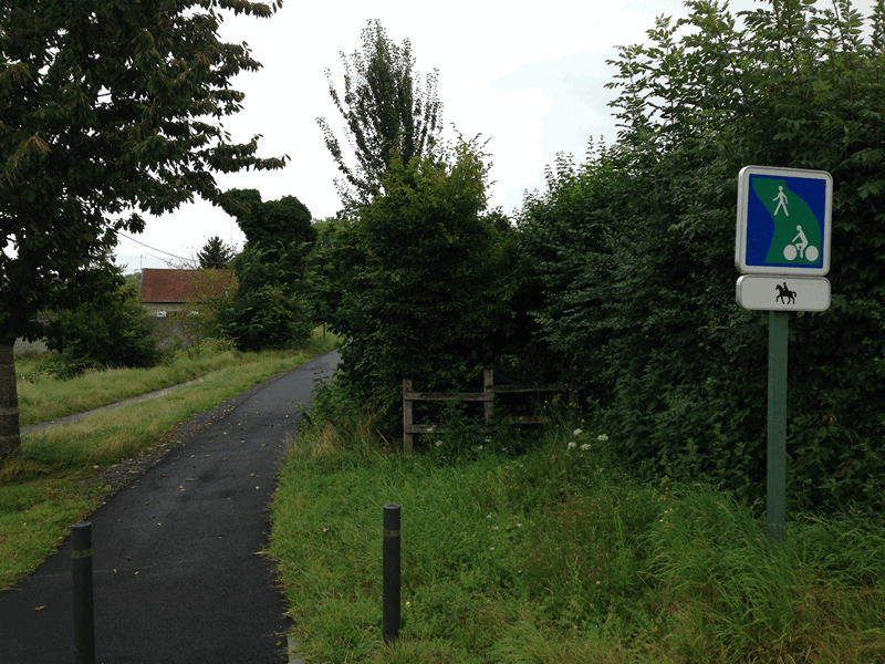 Entrée de la voie verte Glageon